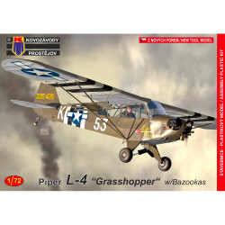 Kovozavody Prostejov 72190 Piper L-4 Grasshopper w/Bazookas 1:72 Model Kit