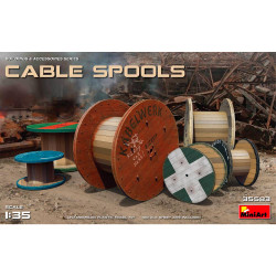 Miniart 35583 Cable Spools Reels 1:35 Diorama Model Kit