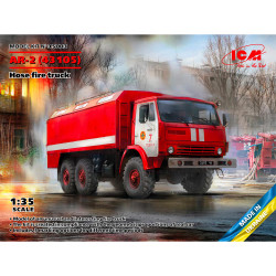 ICM 35003 AR-2 Ukraine Hose Fire Truck Kamaz 1:35 Plastic Model Kit