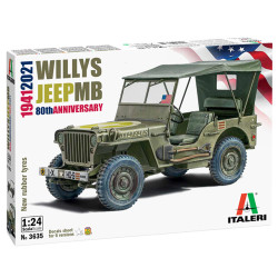 Italeri 3635  Willys Jeep MB 1:24 Plastic Model Military Kit