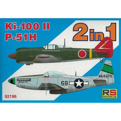RS Models 92196 Kawasaki Ki-100-II & NA P-51H Mustang 2-in-1 1:72 Model Kit