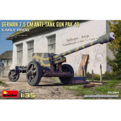 Miniart 35394 German 7.5cm Anti-Tank Gun Pak 40 1:35 Plastic Model Kit