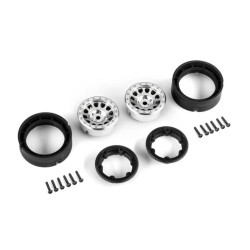 Traxxas TRX-4M Defender/Bronco Satin Chrome Method Race Beadlock Wheels 1.0"