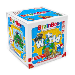 BrainBox The World - Card Quiz Game - Age 8+ - 1+ Players - 10min+