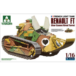 Takom 1001 Renault FT Char Cannonn/Girod Turrest Tank 1:16 Plastic Model Kit