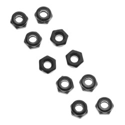 Axial Thin Nylon Locking Hex Nut M3 Black (10) AXA1052