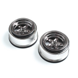 Losi Rear Wheel, Black Chrome (2): 22S Drag LOS43050