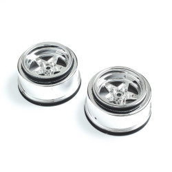 Losi Rear Wheel, Chrome (2): 22S Drag LOS43046