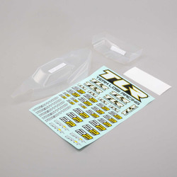 TLR Light Weight Body & Wing Clear, w/Stickers: 22 4.0 TLR230010