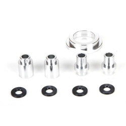 Losi Engine Mount Spacer & Clutch Mount, AL, Slvr: MTXL LOS256008