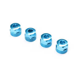 Losi Lower Shock Caps, Aluminum, King Blue (4): SBR 2.0 LOS253032