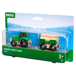 BRIO 33799 Tractor with Load for Wooden Train Set