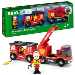 BRIO World 33811 Emergency Fire Engine for Wooden Train Set
