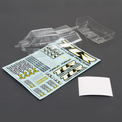 TLR Cab FWD Body & Wing Set, Clear,w/stickers: 22-4 TLR330003