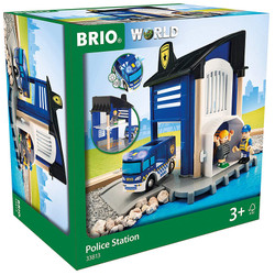 BRIO World 33813 Police Station light & sound for Wooden Train Set