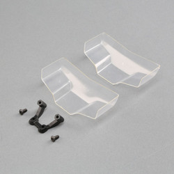 TLR Low Front Wing, Clear, with Mount (2) TLR330010