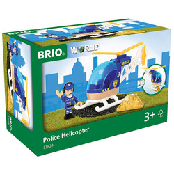 BRIO World 33828 Police Helicopter for Wooden Train Set