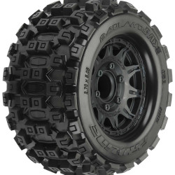 Pro-Line 1:10 Badlands MX28 Fr/Rr 2.8" MT Tires Mounted 12mm Blk Raid PRO10125-10