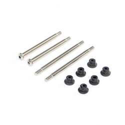 TLR Outer Hinge Pins, 3.5mm, Electro Nickel (2xF&R): 8X TLR244044