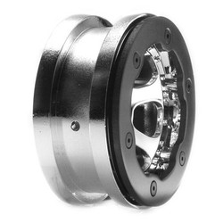 Losi 2.2 Beadlock Wheels, Chrome with Rings: CCR LOSA7020