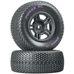 Duratrax Posse SC Tire C2 Mntd Blk Slash Blitz SCRT10 (2) DTXC3695