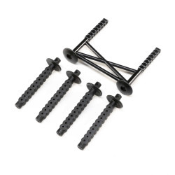Losi Rear Body Support and Body Posts, Black: LMT LOS241050
