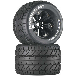 Duratrax Bandito MT 3.8" Mounted 1/2" Offset Black (2) DTXC3576