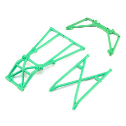 Losi Rear Cage and Hoop Bars, Green: LMT LOS241043