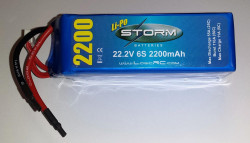 Storm Batteries Li-Po 6S 22.2V 25C 2200mAh 6S25C2200