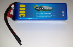 Storm Batteries Li-Po 6S 22.2V 25C 3000mAh 6S25C3000
