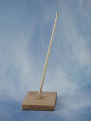 Radio Active Angled Flagstaff Complete (Brass & Wood)(Pk2) RMA62034