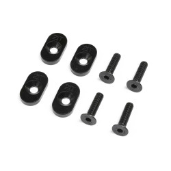 Losi EngineMountInsert & Screws 21T, Black(4): DBXL 2.0 LOS232139