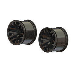 Arrma MT 2.8" Wheel 14mm Hex Black Chrome (2) AR510099