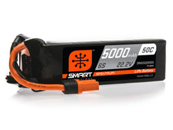 Spektrum 5000mAh 6S 22.2V 50C Smart LiPo Battery; IC5 SPMX50006S50