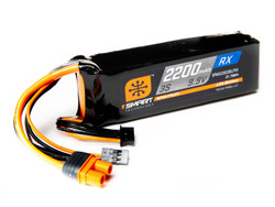 Spektrum 2200mAh 3S 9.9V Smart LiFe ECU Battery; IC3 SPMX22003SLFRX