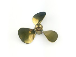 Radio Active Brass Propeller (Classic), 3 Blade, 55mm, M4, LH AS13554L