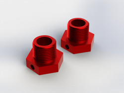 Arrma Wheel Hex Aluminum Red Nero (2) AR330359