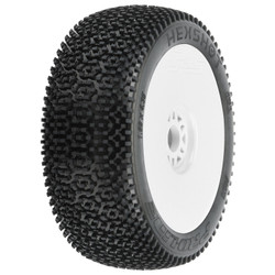 Pro-Line 1:8 Hex Shot S3 Front/Rear Buggy Tires Mounted 17mm White (2 PRO9073-233