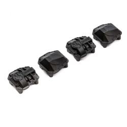 Axial AR45P AR45 Differential Covers, Black: SCX10 III AXI232044