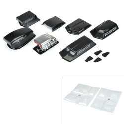 Pro-Line 1:10 Drag Racing Clear Hood Scoops and Blowers Variety Pack PRO6368-00