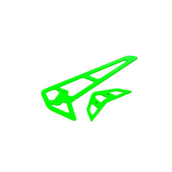 Blade Green Carbon Fiber Fins: 360 CFX BLH5049