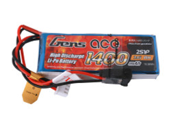 Gens Ace Li-Po 2S 7.4V 1400mAh Rx with JR G2S1400-RX