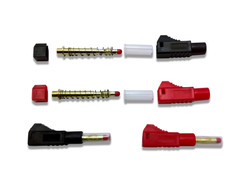 Fusion 4.0mm Shielded Gold Plug (Red&Black) 2prs FS-GC04SHIELD