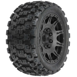 Pro-Line 1:6 Badlands MX57 Front/Rear 5.7" Tires Mounted 24mm Black R PRO10198-10