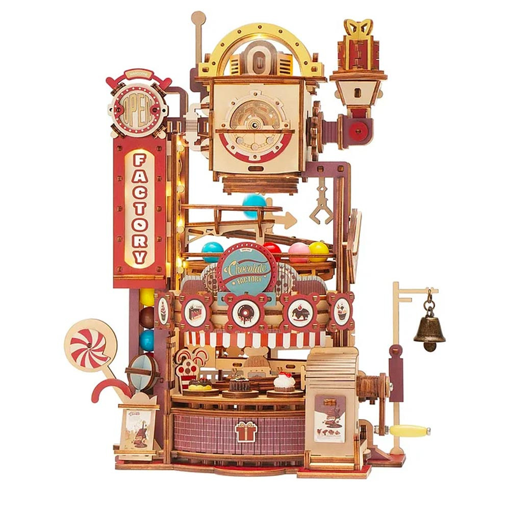 ROBOTIME ROKR Chocolate Factory Marble Run Wooden Model Kit LGA02 - Jadlam  Toys & Models - Buy Toys & Models Online