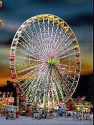 FALLER Jupiter Ferris Wheel Fairground Model Kit w/ Motor IV HO Gauge 140470