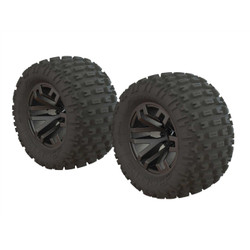 Arrma Dboots 'Fortress MT' Tire Set Glued Gun Metal (2) ARA550086