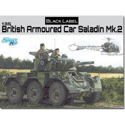 DRAGON British Armored Car Saladin Mk2 Black Label 1:35 Military Model Kit 3554