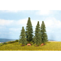NOCH Fir (4) Classic Trees 4-8cm HO Gauge Scenics 25432