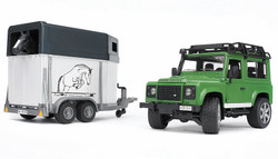 Bruder Land Rover Defender with Horse Trailer 2592 1:16